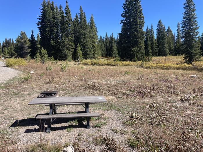 A photo of Site 001 of Loop DUMONT at DUMONT CAMPGROUND with New Picnic Table, Fire Pit, Tent Pad