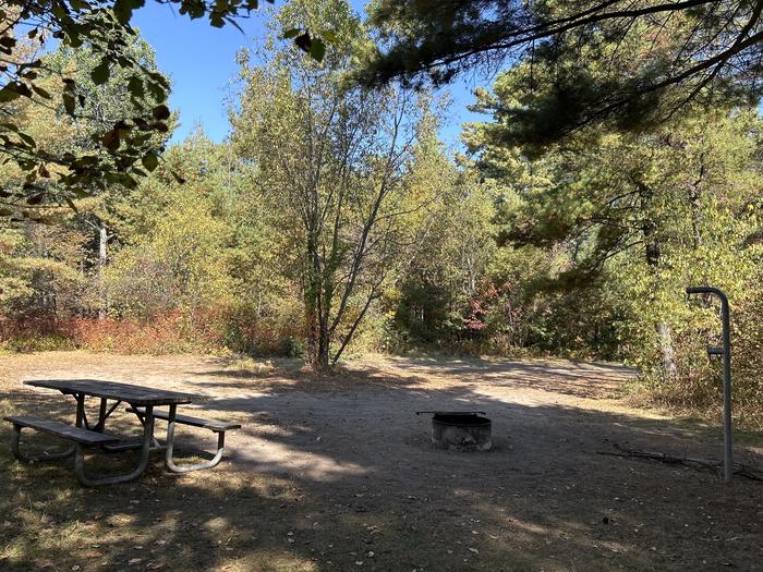 A photo of Site 5 of Loop Au Sable Loop at Au Sable Loop Campground with Picnic Table, Fire Pit, Lantern Pole