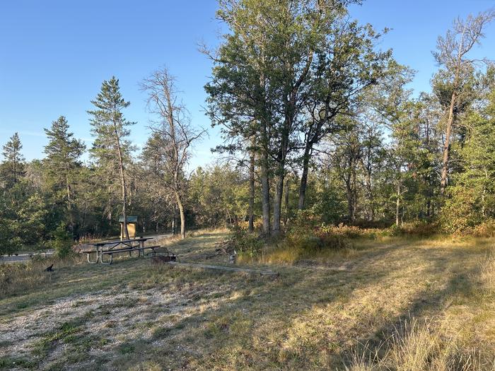 A photo of Site 10 of Loop Lower at Kneff Lake Campground with Picnic Table, Fire Pit