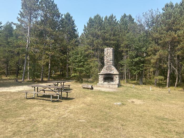 A photo of Site 001 of Loop CHIMNEY LOOP CAMPGROUND at CHIMNEY LOOP CAMPGROUND with Picnic Table, Fire Pit