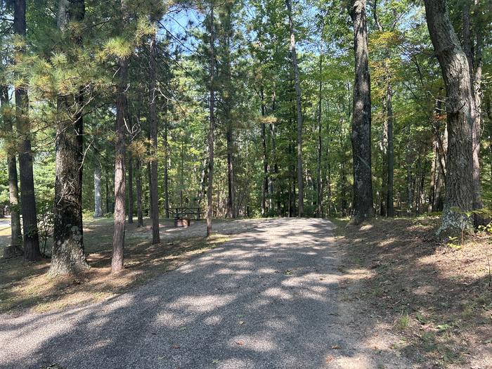 A photo of Site 16 of Loop Island Lake at Island lake (MI) with Picnic Table, Fire Pit