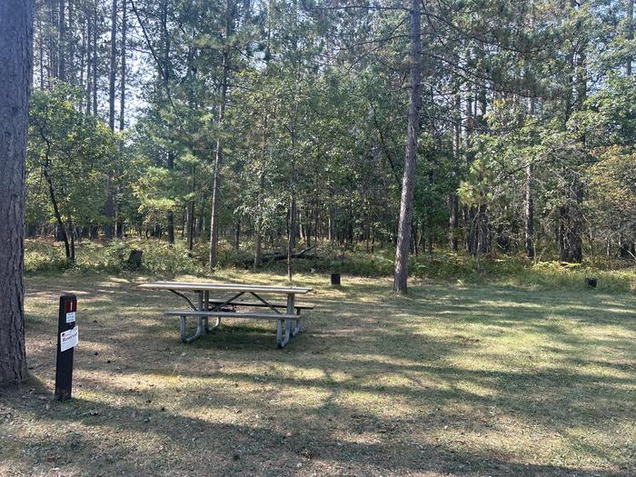 A photo of Site 1 of Loop Warbler at Mack Lake ORV Campground with Picnic Table, Fire Pit