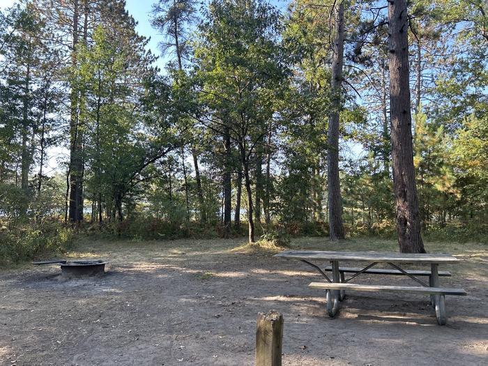 Picnic table at campsite 35