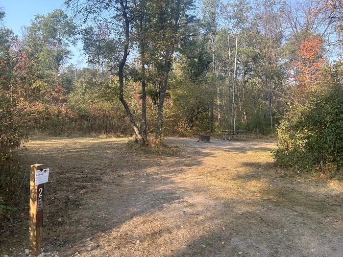 A photo of Site 2 of Loop Gabions at Gabions Campground with Picnic Table, Fire Pit