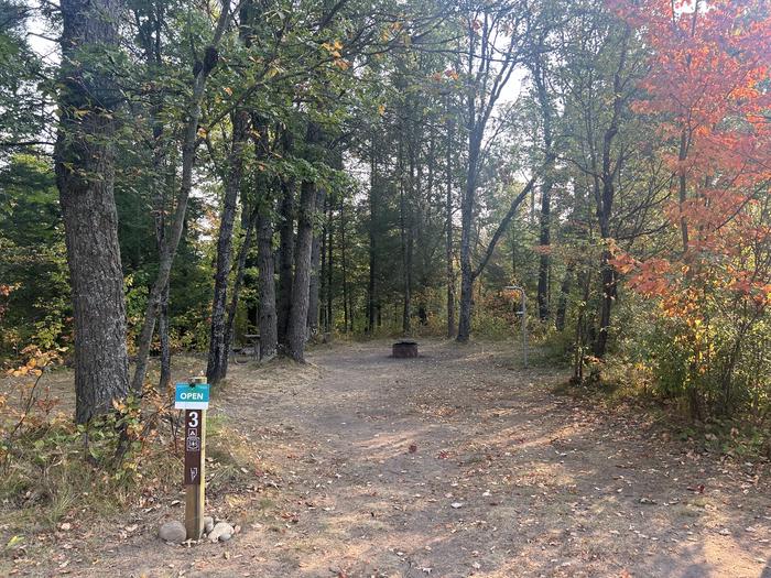 A photo of Site 3 of Loop Gabions at Gabions Campground with Fire Pit