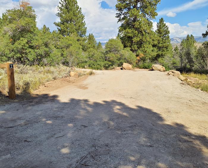 Large back in parking area for campsitePrice Canyon campsite 2 parking area