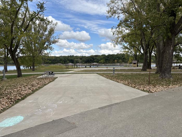 A photo of Site W70 of Loop WOVC at West Overlook Campground with Picnic Table, Electricity Hookup, Fire Pit, Shade, Water Hookup