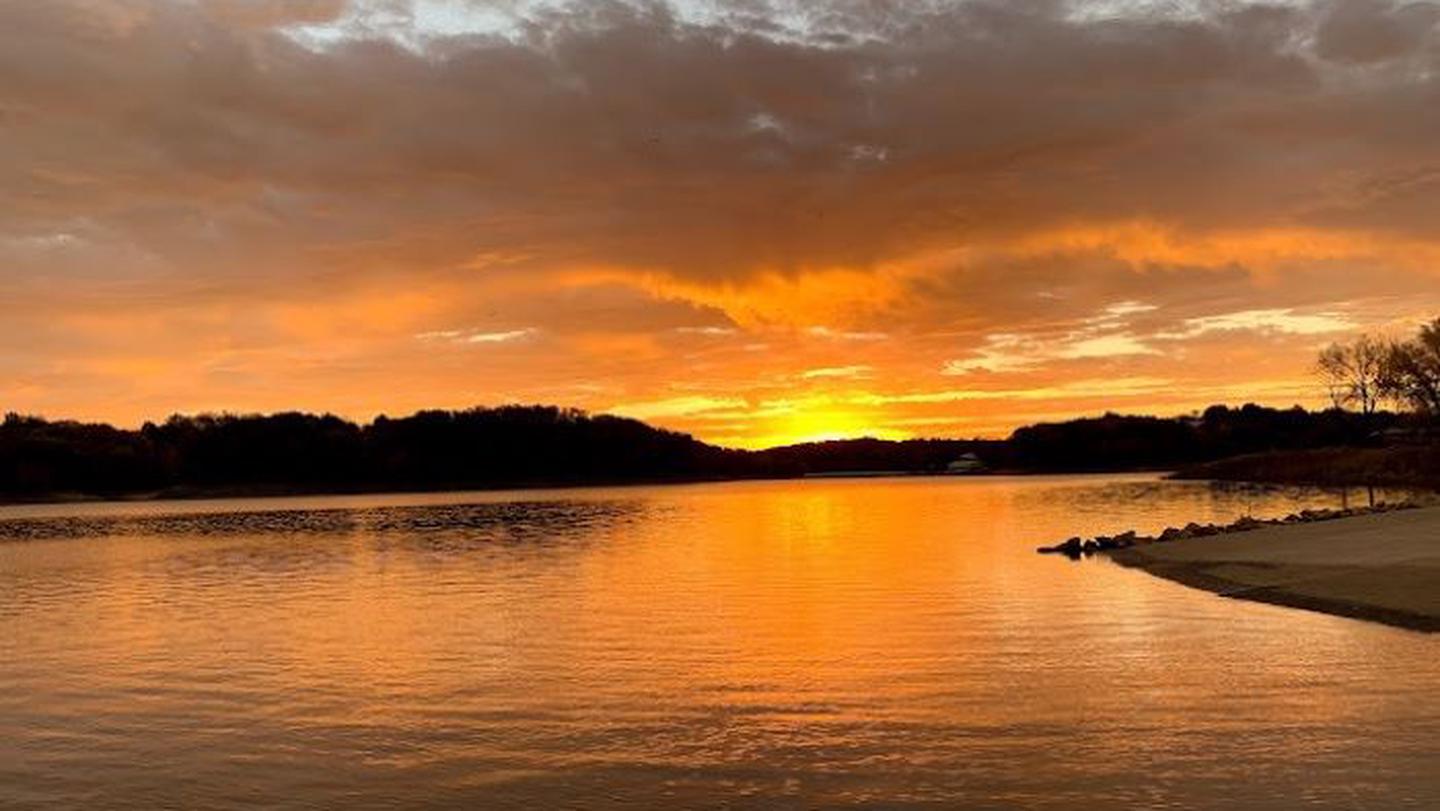 Sunset over Coralville Lake