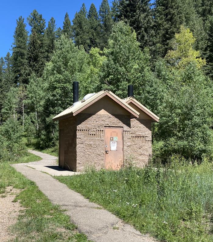 On-site vault toilets.