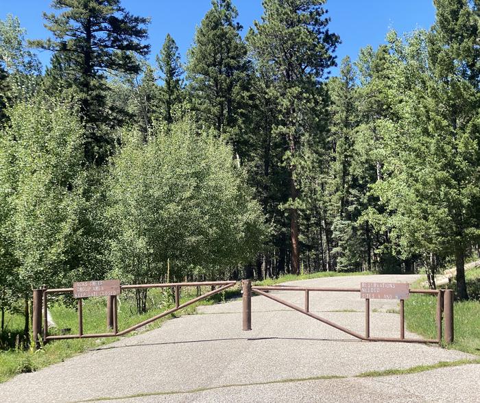 Jack's Creek Group Campground Gated Entrance