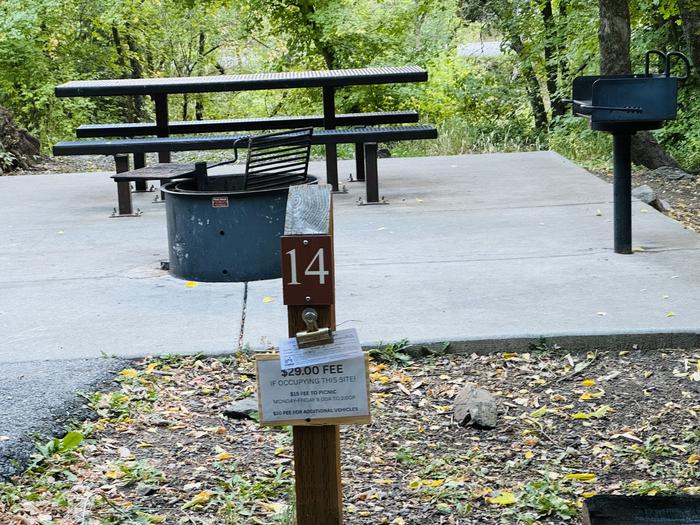 A photo of Site 014 of Loop LITT at LITTLE MILL with Picnic Table