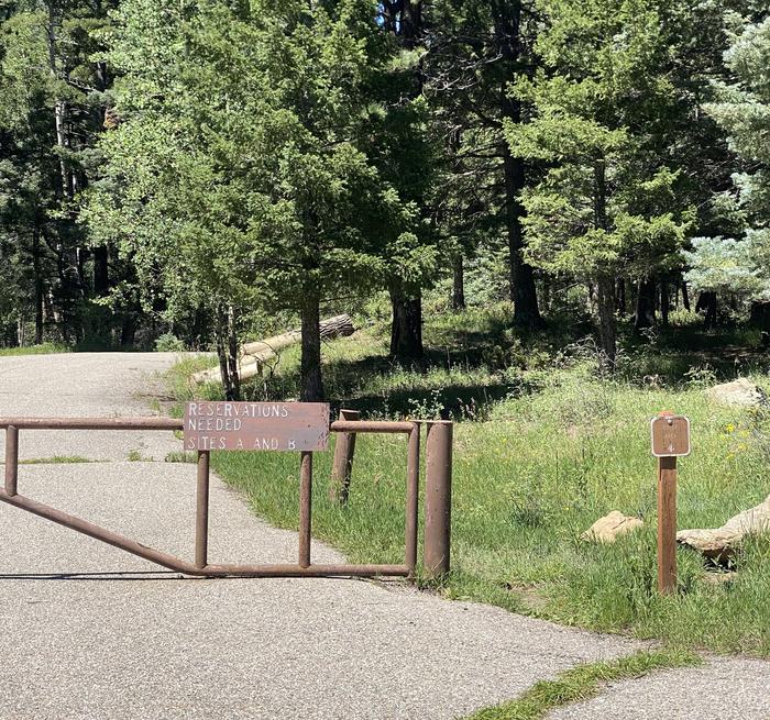 Gated Entrance to Group Campgrounds