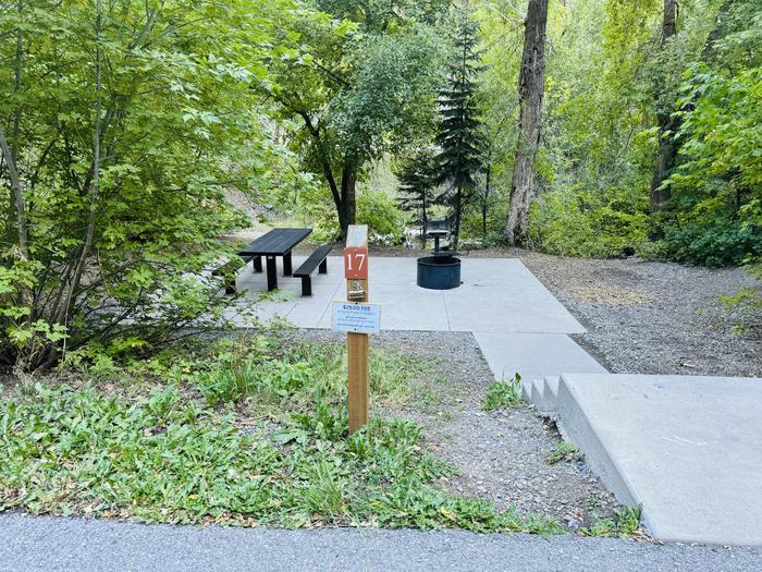 A photo of Site 017 of Loop LITT at LITTLE MILL with Picnic Table