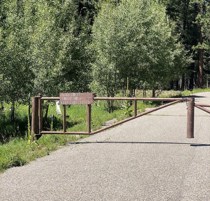 Gated Entrance to Jacks Creek Group Campgrounds