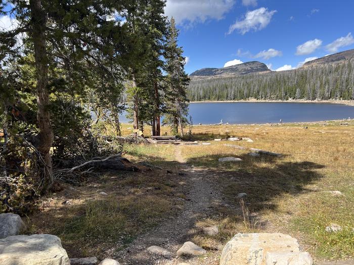 A photo of Site 057 of Loop TRIA at TRIAL LAKE CAMPGROUND with Waterfront