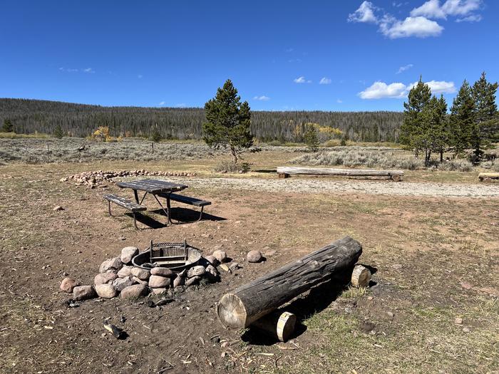 A photo of Site 16 of Loop China at China Meadows Trailhead Campground with Picnic Table, Fire Pit