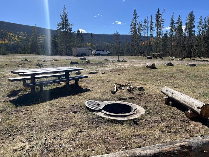 A photo of Site 12 of Loop CHINA at China Meadows Trailhead Campground with Picnic Table, Fire Pit