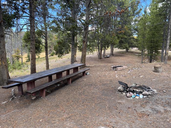 A photo of Site 1 of Loop LYMAN at Little Lyman Lake Campground with Picnic Table, Fire Pit