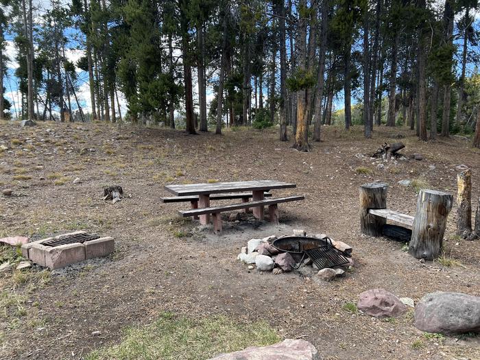 A photo of Site 5 of Loop LYMAN at Little Lyman Lake Campground with Picnic Table, Fire Pit