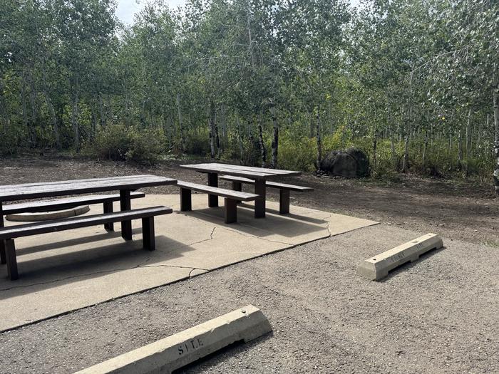 A photo of Site C06/07 of Loop C at PAYSON LAKES with Picnic Table, Fire Pit