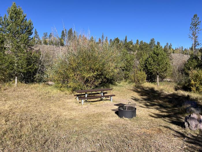 A photo of Site 4 of Loop EFBR at East Fork Bear River Campground (Uinta-Wasatch-Cache National Forest, UT) with Picnic Table, Fire Pit