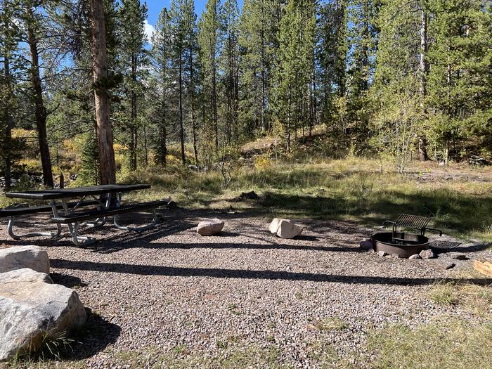 A photo of Site 5 of Loop HAYDEN at Hayden Fork Campground with Picnic Table, Fire Pit