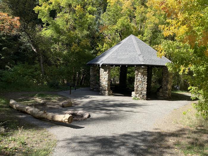 A photo of Site 18AFT of Loop MUEL at MUELLER PARK GROUP PICNIC with Lean To / Shelter