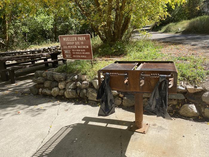 A photo of Site 19AFT of Loop MUEL at MUELLER PARK GROUP PICNIC with No Amenities Shown