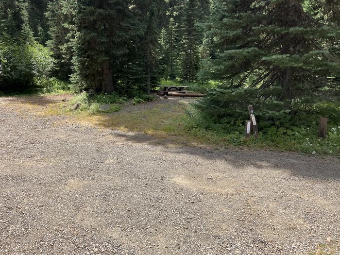 A photo of Site 8 of Loop Woodward at Woodward Campground with Picnic Table, Fire Pit, Shade