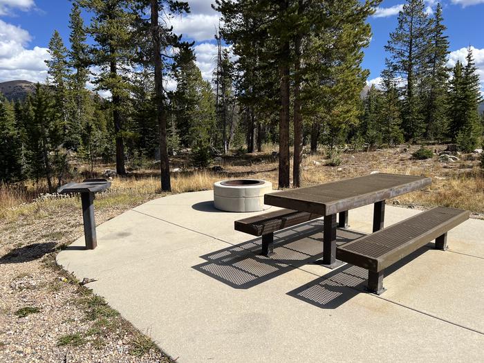 A photo of Site 18 of Loop WASHINGTON LAKE at WASHINGTON LAKE with Picnic Table, Fire Pit