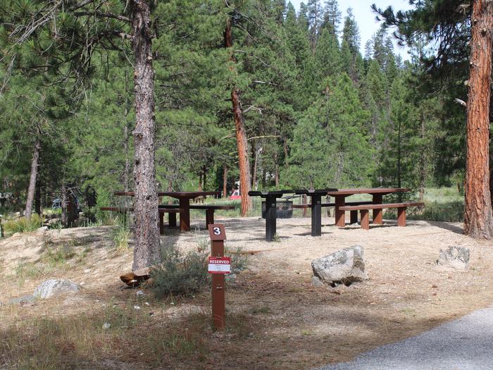 Site 3 amongst treesSite 3, Mountain View Campground. Boise National Forest