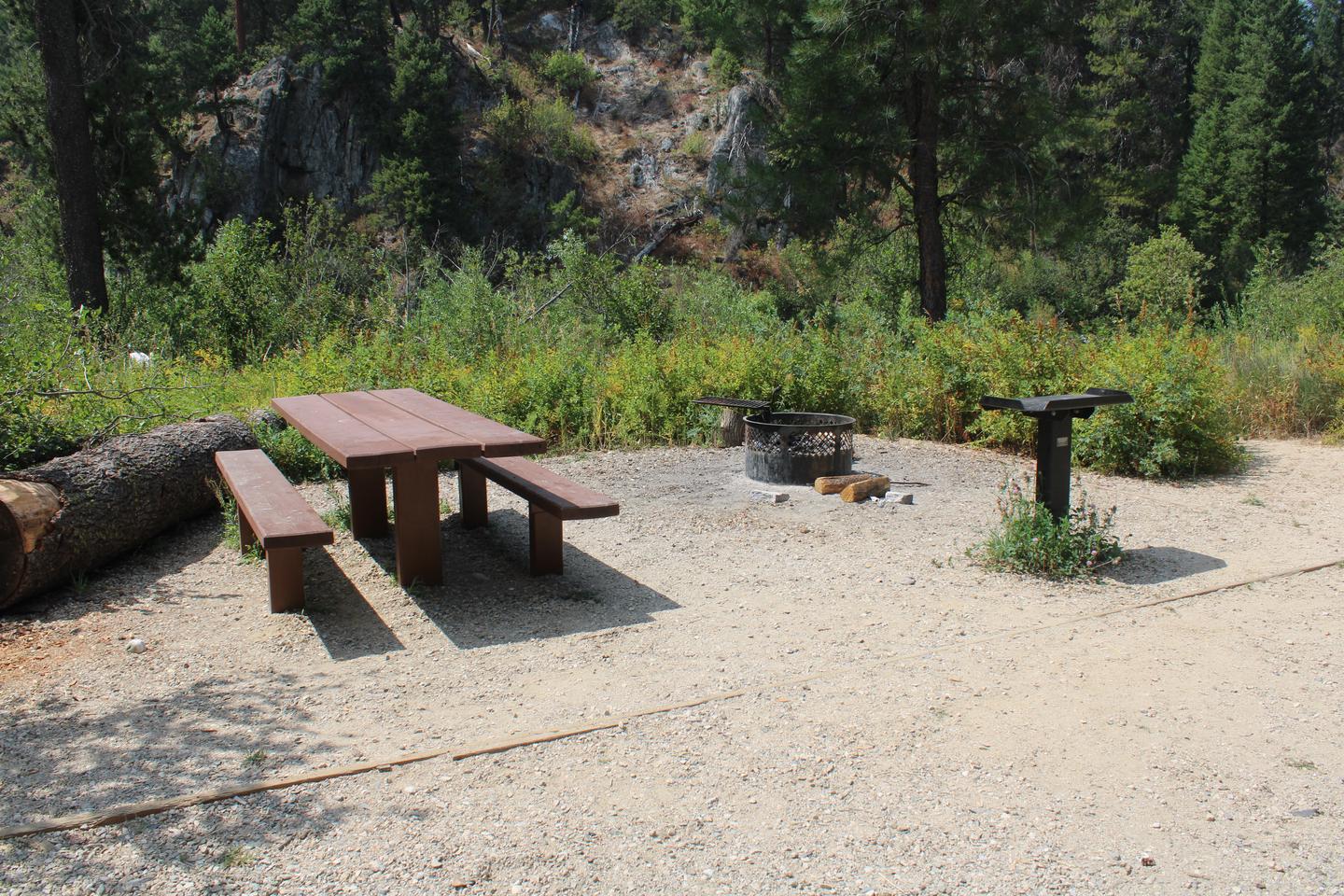 Site table, fire ring