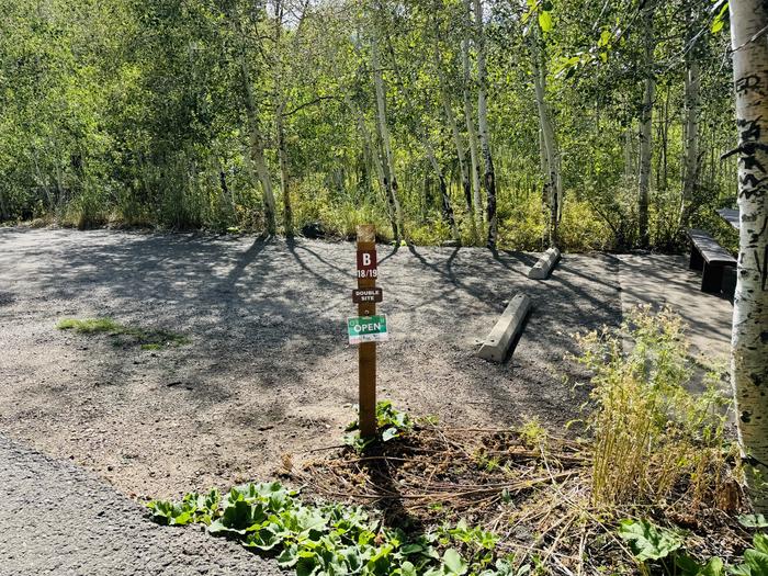 A photo of Site B18/19 of Loop B at PAYSON LAKES with Picnic Table