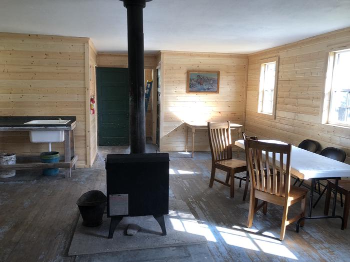 THOMPSON GUARD STATION stovewood stove and tables