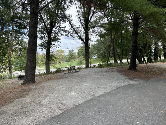 A photo of Site W35 of Loop WOVC at West Overlook Campground with Picnic Table, Electricity Hookup, Fire Pit, Shade