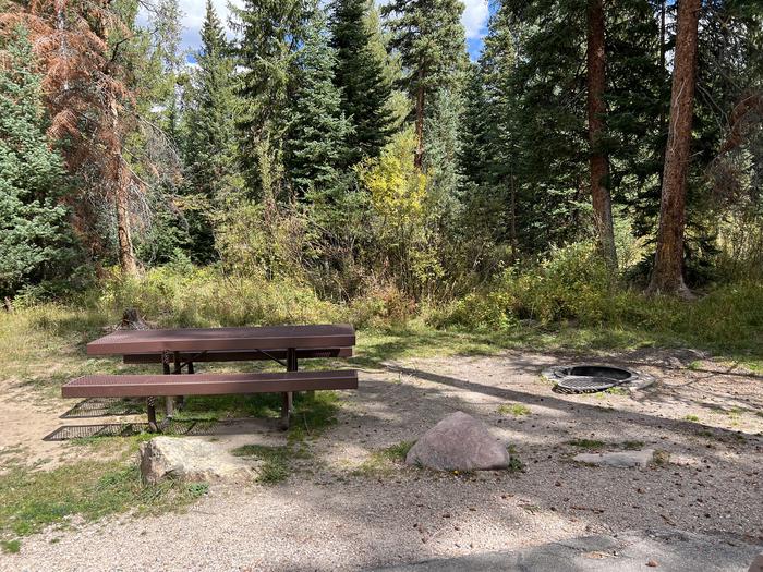 A photo of Site 18 of Loop COBBL at Cobblerest Campground with Picnic Table, Fire Pit