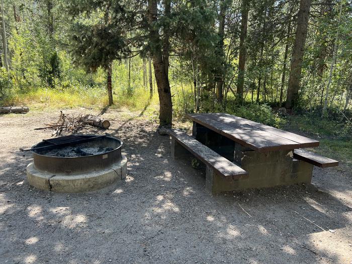 A photo of Site 030 of Loop Loop B at SOAPSTONE with Picnic Table, Fire Pit