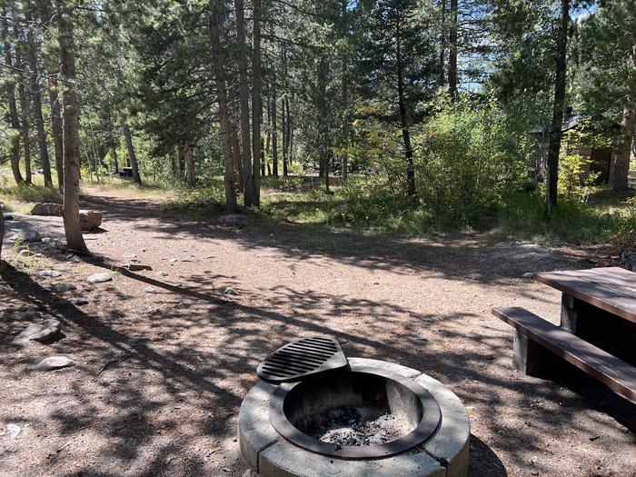 A photo of Site 025 of Loop Loop B at SOAPSTONE with Picnic Table, Fire Pit