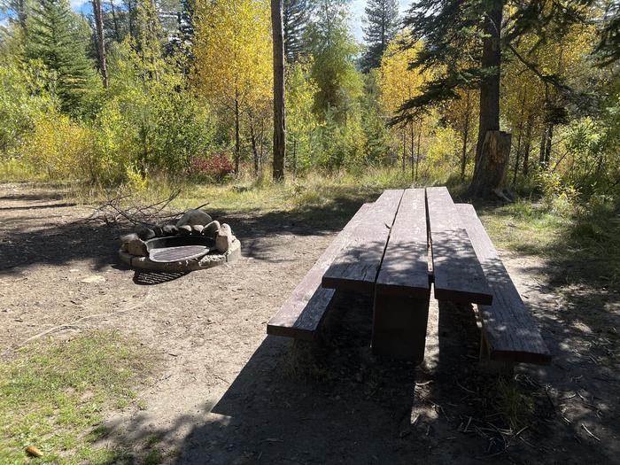 A photo of Site 1 of Loop LPROVO at Lower Provo Campground with Picnic Table, Fire Pit