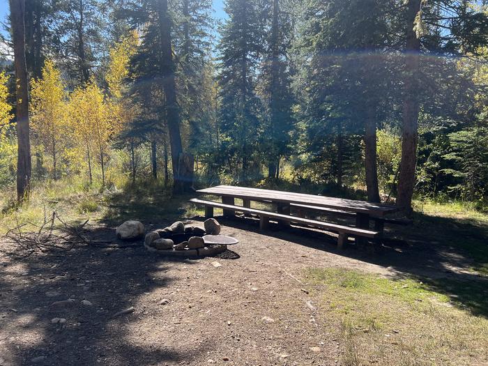 A photo of Site 1 of Loop LPROVO at Lower Provo Campground with Picnic Table, Fire Pit