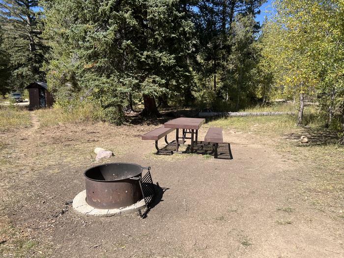 A photo of Site 6 of Loop LPROVO at Lower Provo Campground with Picnic Table, Fire Pit