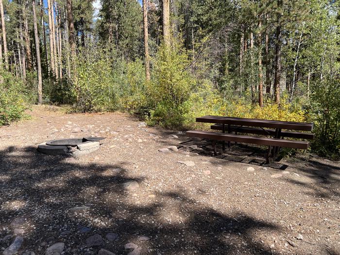 A photo of Site 11 of Loop YPINE at Yellow Pine Campground (UT) with Picnic Table, Fire Pit