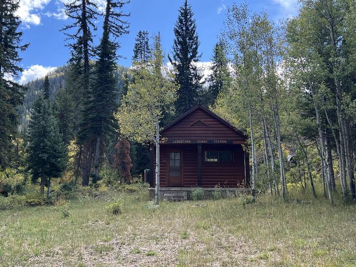 A photo of Site Guard Station of Loop Ledgefork Guard Station at Ledgefork Guard Station with Lean To / Shelter