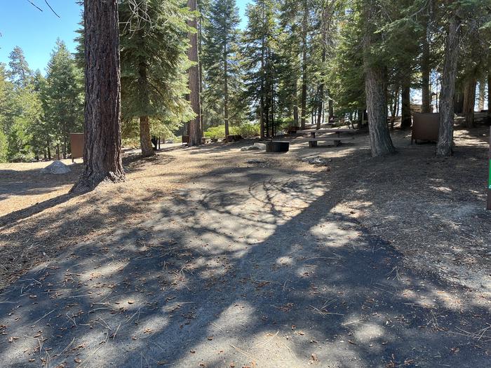 Parking pad near bear box, picnic table, fire ring, and nearby other campsitesParking pad