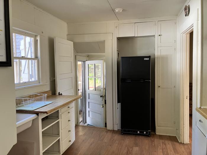 View into kitchen