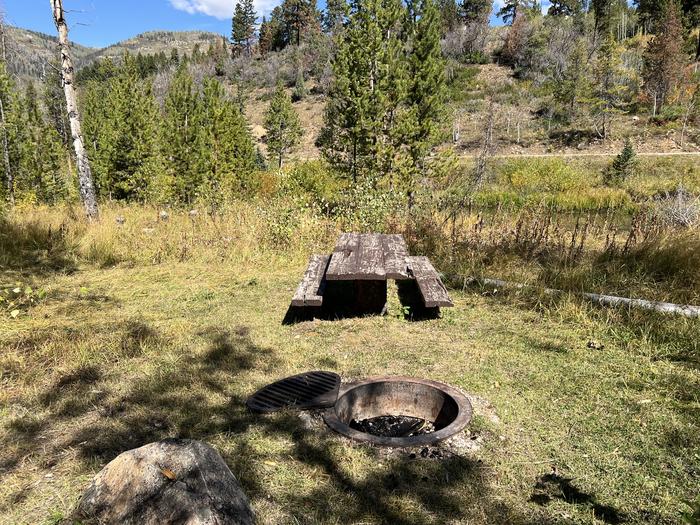 A photo of Site 13 of Loop SHINGL at Shingle Creek ATV Campground with Picnic Table, Fire Pit