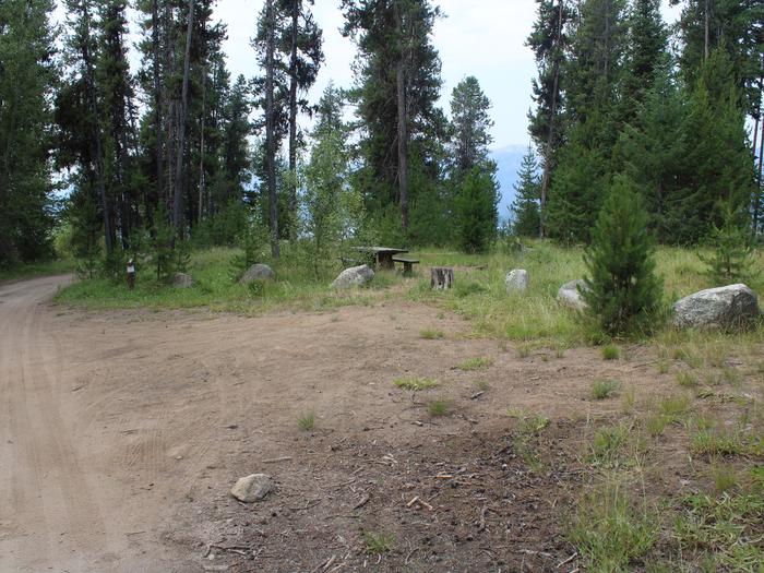 Site 6 trailer padSite 6, Barneys Campground, Boise National Forest