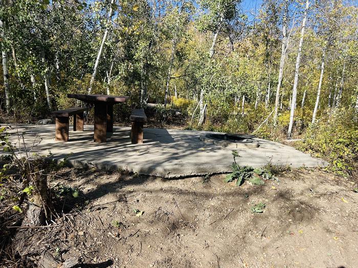 A photo of Site A08 of Loop A at PAYSON LAKES with Picnic Table, Fire Pit