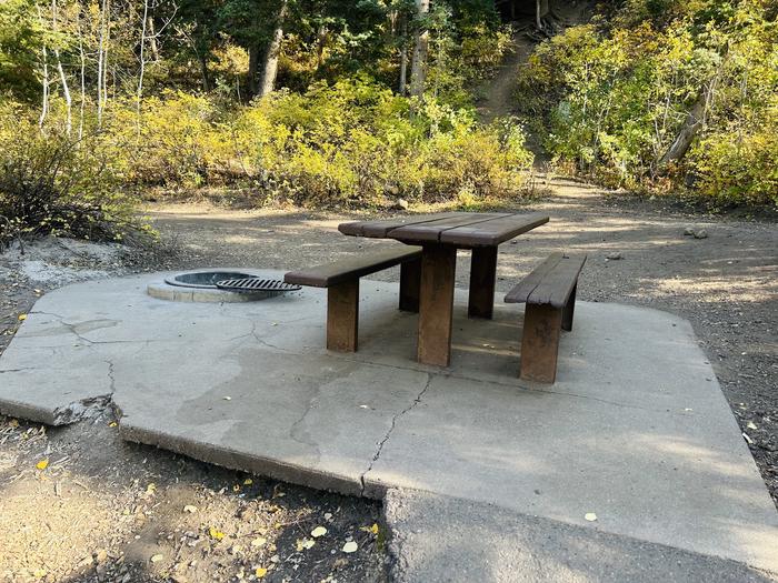 A photo of Site A18 of Loop A at PAYSON LAKES with Picnic Table, Fire Pit, Tent Pad