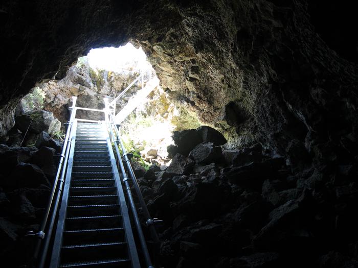 Cave Entrance with Stairs 